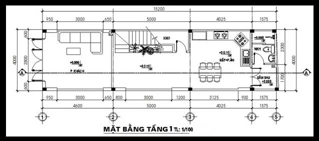 5 mẫu nhà ống 2 tầng 4x15m đẹp hoàn hảo kèm bản vẽ chi tiết