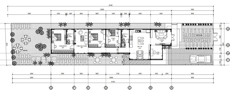 6 mẫu nhà cấp 4 7x15m mái bằng đơn giản nhưng vẫn hút mắt người xem