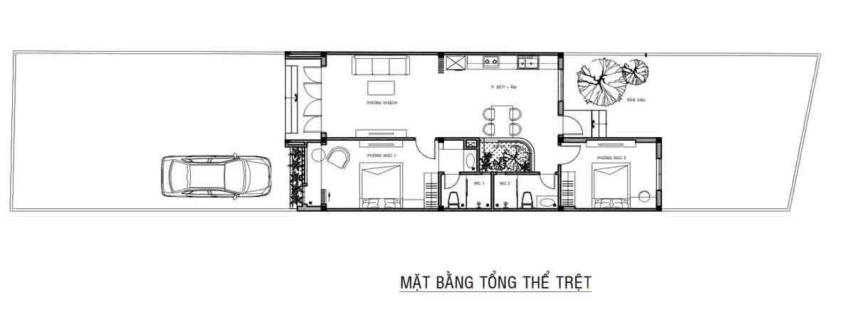 6 mẫu nhà cấp 4 7x15m mái bằng đơn giản nhưng vẫn hút mắt người xem