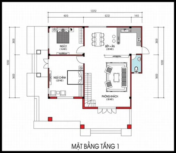 Ấn tượng với mẫu nhà vuông 2 tầng đơn giản tràn ngập sức sống