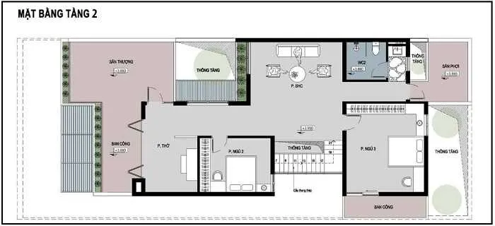 Bản thiết kế nhà 2 tầng hiện đại – Bức tranh ấn tượng giữa đô thị