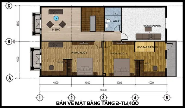 Biệt thự 2 tầng phong cách tân cổ điển dạng mini hiện đại