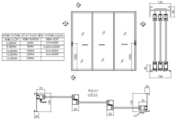 Cách đọc bản vẽ cửa nhôm kính Xingfa file CAD chi tiết nhất