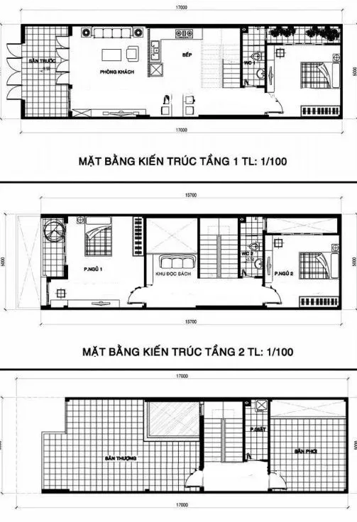 Chia sẻ 4 mẫu bản vẽ nhà ống đẹp 2 tầng 1 tum đáng tham khảo