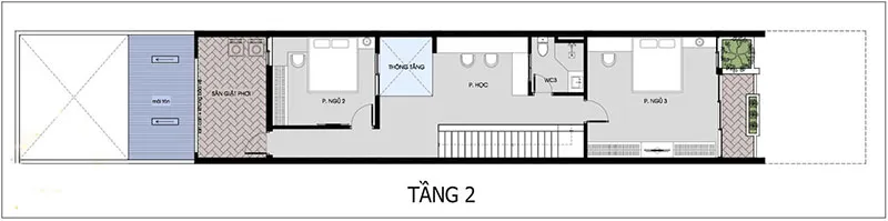 Độc đáo thiết kế nhà 1 trệt 1 lầu 5x18m có mặt tiền bằng gạch bông gió