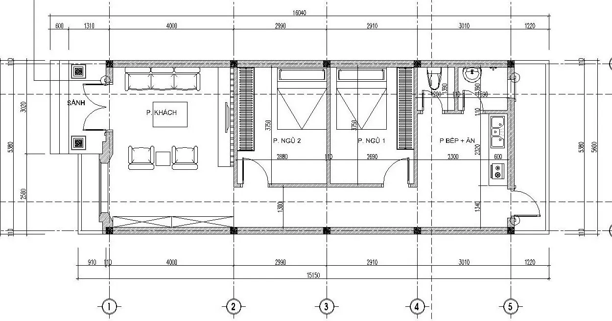 Đón xem 5 mẫu nhà cấp 4 60m2 2 phòng ngủ nhỏ đẹp đơn giản