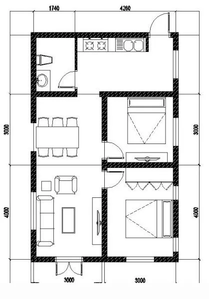 Đón xem 5 mẫu nhà cấp 4 60m2 2 phòng ngủ nhỏ đẹp đơn giản