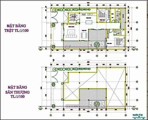 Full bản vẽ phối cảnh + mặt bằng 5 mẫu nhà cấp 4 7x15m đẹp