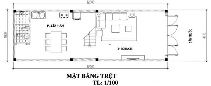 Gợi ý 3 mẫu nhà ống 2 tầng 4x12m rẻ thoáng hiện đại