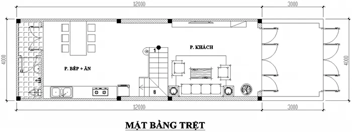 Gợi ý 3 mẫu nhà ống 2 tầng 4x12m rẻ thoáng hiện đại