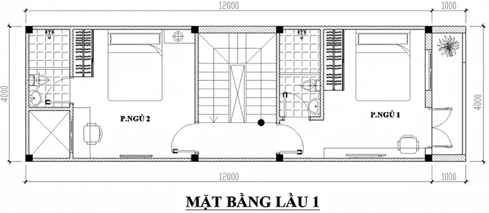 Gợi ý 3 mẫu nhà ống 2 tầng 4x12m rẻ thoáng hiện đại