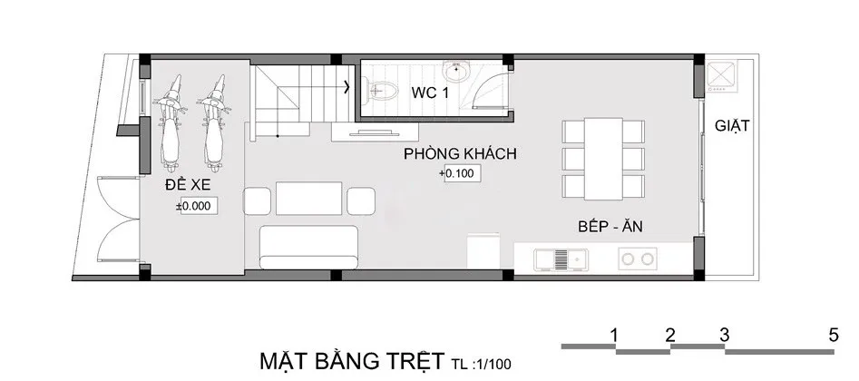 Gợi ý 3 mẫu nhà ống 2 tầng 4x12m rẻ thoáng hiện đại