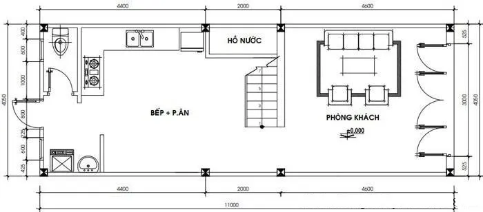 Gợi ý 4 cách bố trí công năng phù hợp cho nhà ống 2 tầng 4x11m