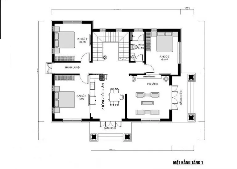 Gợi ý mẫu biệt thự 2 tầng 6 phòng ngủ được quan tâm hiện nay