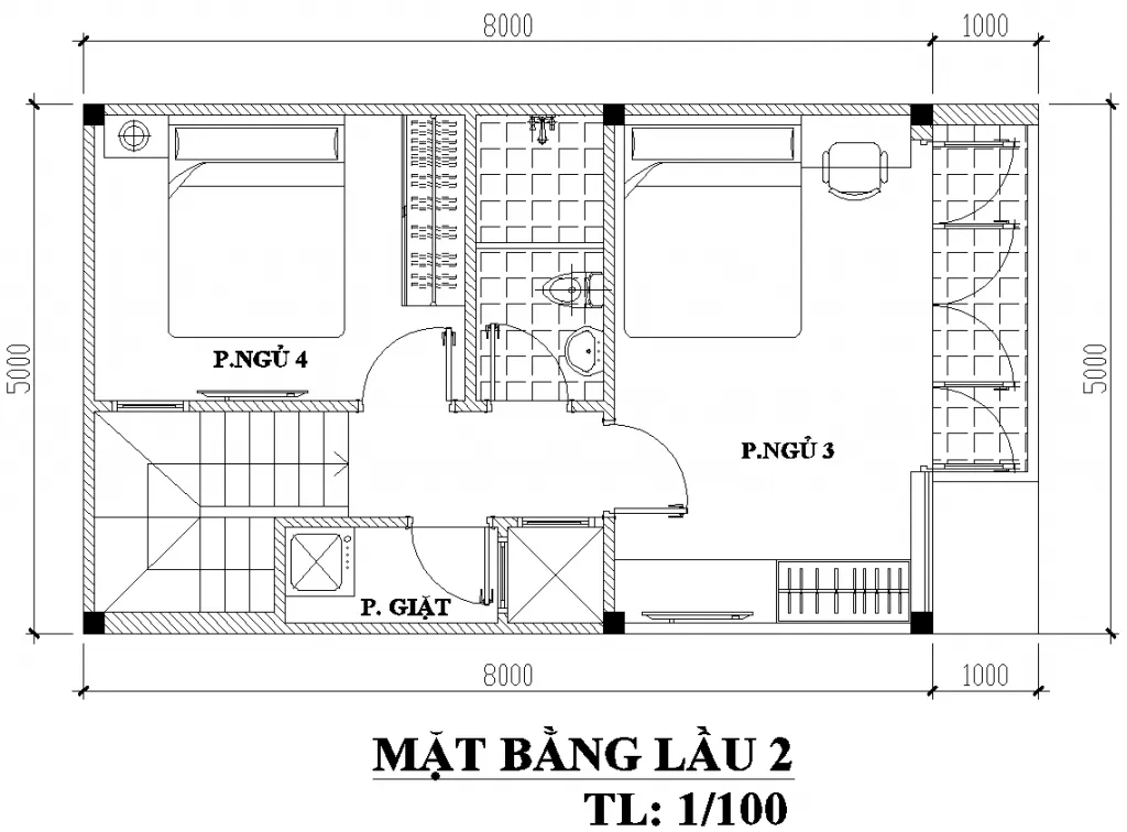 Hé lộ 3 mẫu thiết kế nhà 3 tầng 5x8m hiện đại tiện nghi