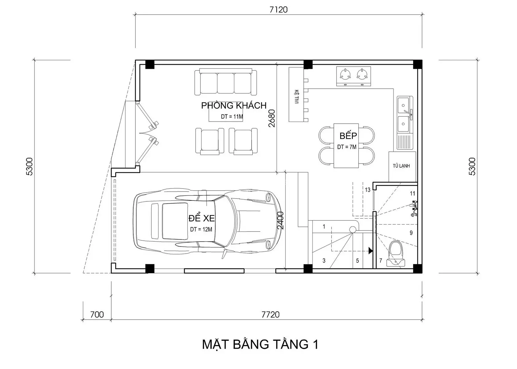 Hé lộ 3 mẫu thiết kế nhà 3 tầng 5x8m hiện đại tiện nghi