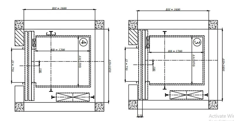 Hiểu rõ ký hiệu thang máy trong bản vẽ mặt bằng & thực tiễn