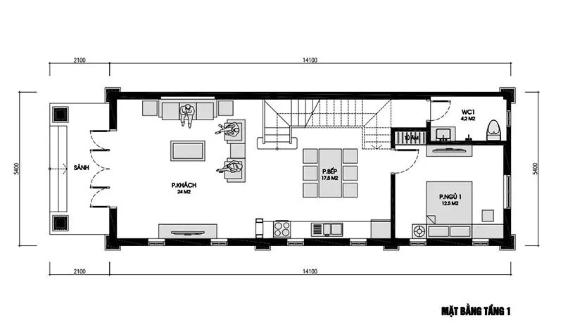 Hút hồn 5 mẫu nhà ống 2 tầng 80m2 đẹp hiện đại khó cưỡng