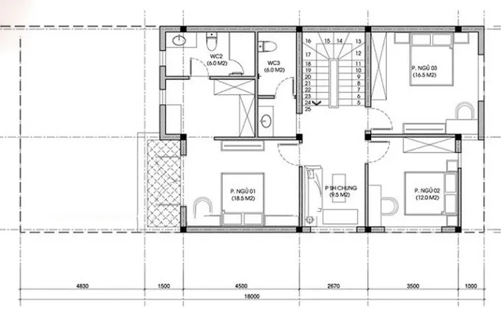 Khó rời mắt trước 6 bản vẽ thiết kế nhà 2 tầng 8x12m đẹp nức lòng