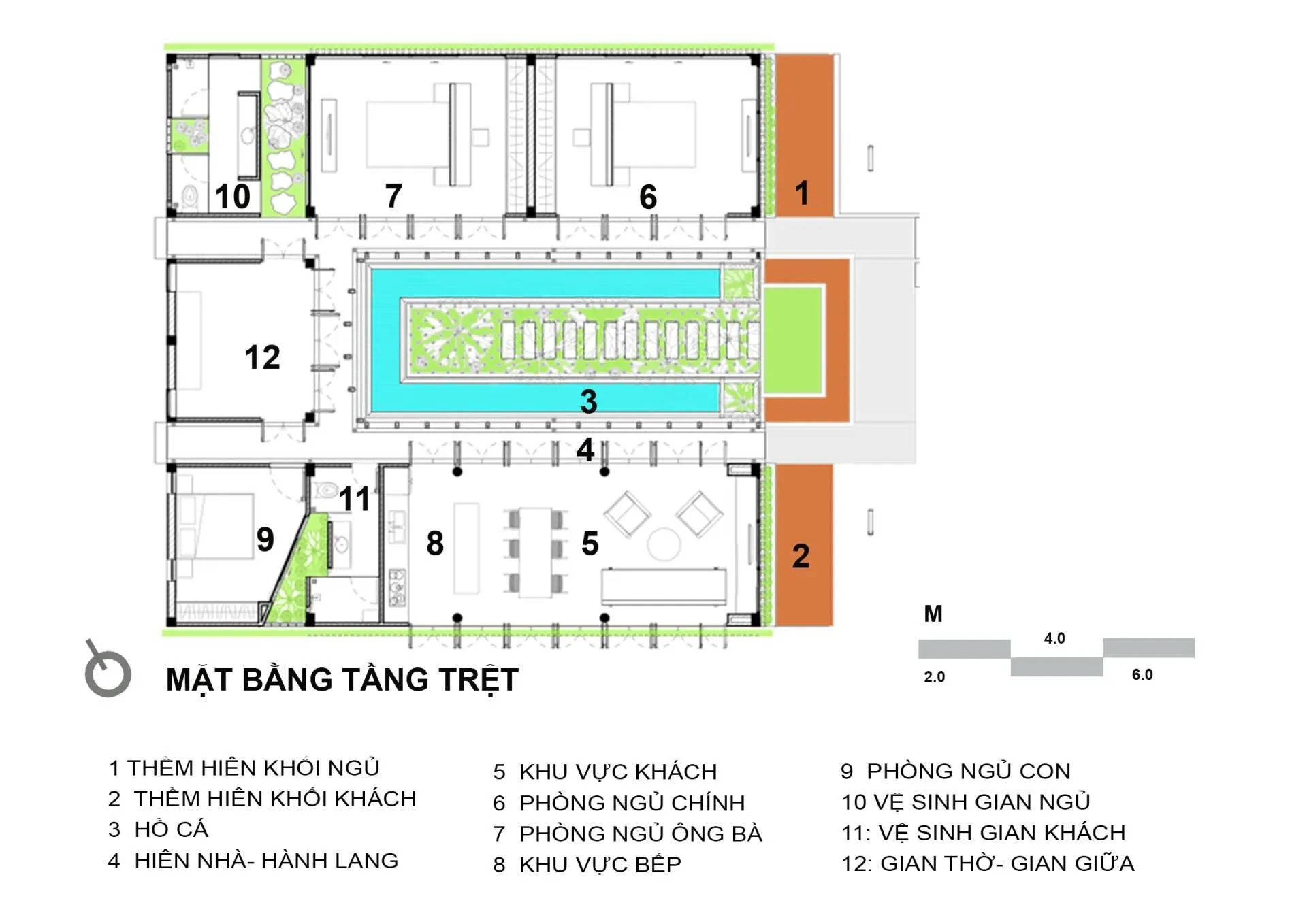 Lạ mắt với mẫu thiết kế nhà 3 gian hiện đại kết hợp truyền thống