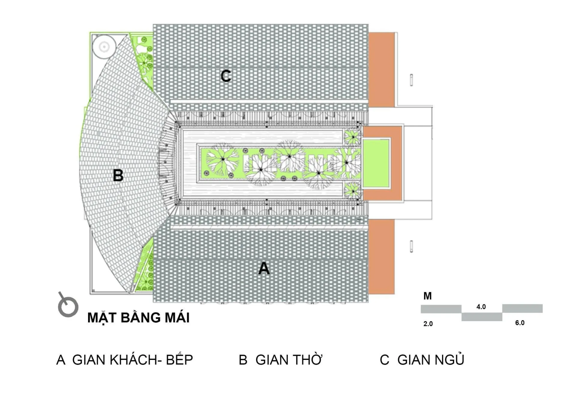 Lạ mắt với mẫu thiết kế nhà 3 gian hiện đại kết hợp truyền thống