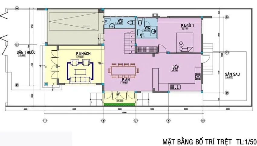 Mẫu biệt thự mini 2 tầng mái bằng 4 phòng ngủ