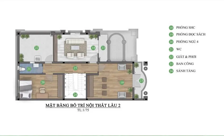 Mẫu nhà 1 trệt 2 lầu hiện đại xây hướng nào cũng đẹp