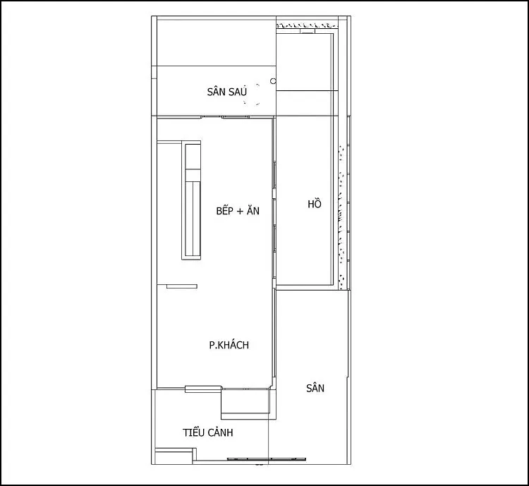 Mẫu nhà 2 tầng 6x17m 3 phòng ngủ thiết kế mở sang trọng