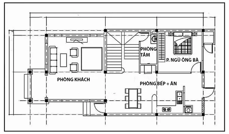 Mẫu nhà 2 tầng 7x18m mái thái sang trọng vùng ven đô