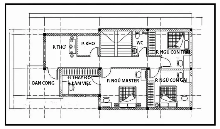 Mẫu nhà 2 tầng 7x18m mái thái sang trọng vùng ven đô