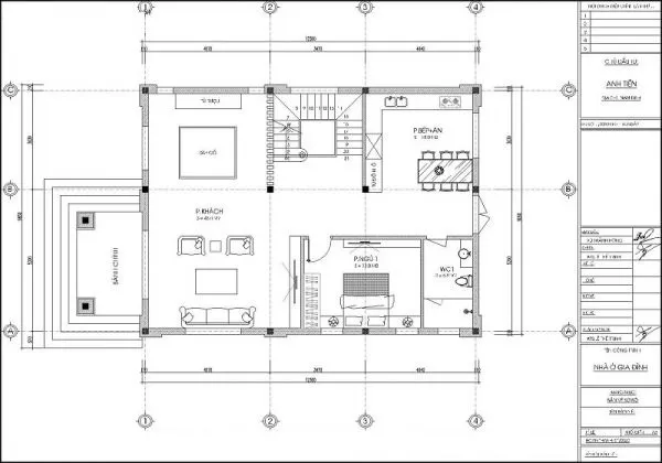 Mẫu nhà 2 tầng mái Nhật hiện đại 9x12m tại Nam Định