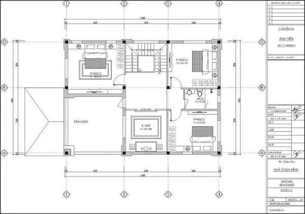 Mẫu nhà 2 tầng mái Nhật hiện đại 9x12m tại Nam Định