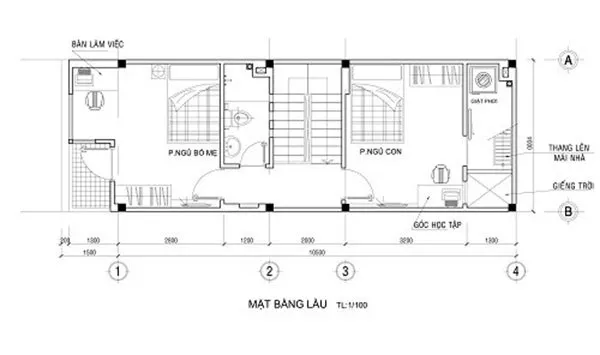 Mẫu nhà 2 tầng nông thôn 700 triệu 2 phòng ngủ