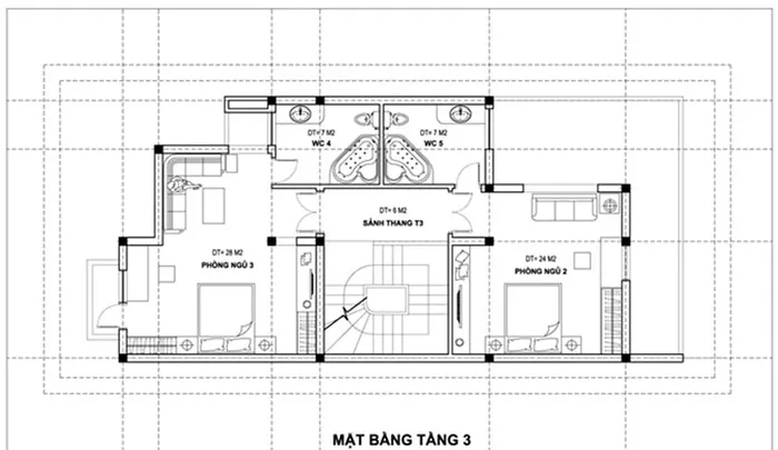 Mẫu nhà 3 tầng mặt tiền 6m hiện đại của Mr. Tùng – Hải Phòng