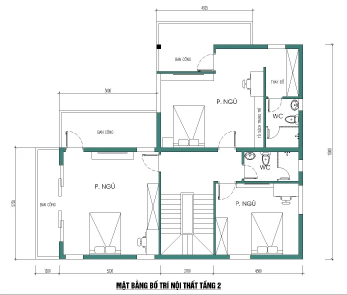 Mẫu nhà biệt thự 3 tầng mái thái đầy đủ công năng tiện ích