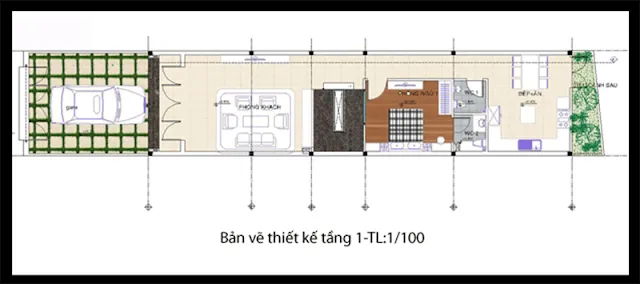 Mẫu nhà ống 2 tầng 2 mặt tiền đầy sức sống tại phố Thụy Khuê