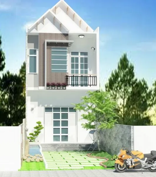 Mẫu nhà ống 2 tầng mái thái 5x20m đơn giản mà sang trọng