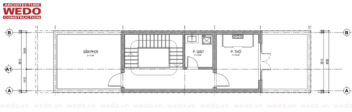 Mẫu nhà ống 3 tầng 1 tum hiện đại của anh Ngọc ở Long Biên – WEDO