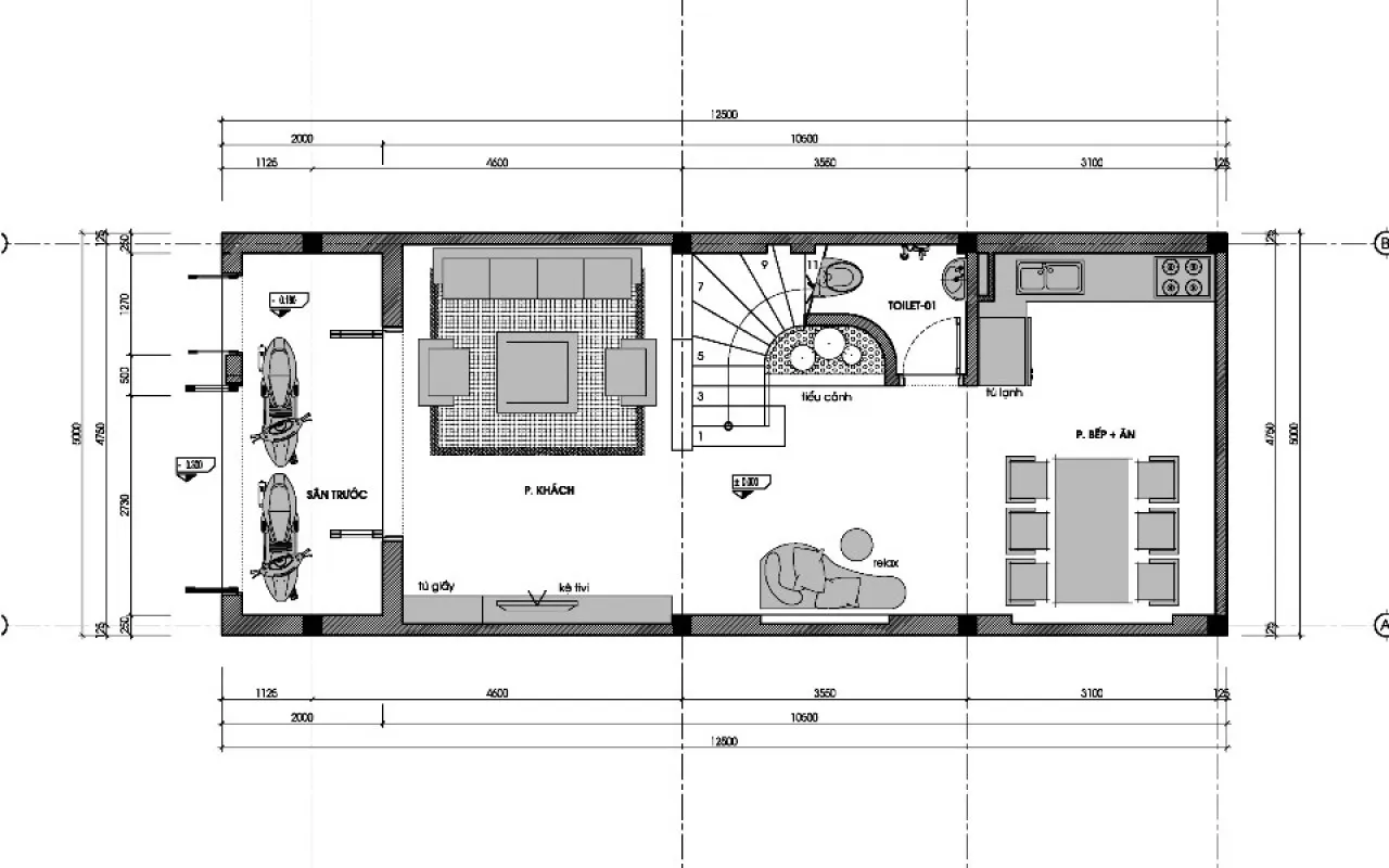 Mẫu nhà ống 3 tầng tân cổ điển đẹp, sang và sáng