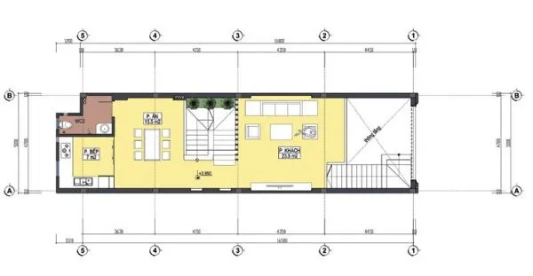 Mẫu nhà ống 4 tầng kết hợp kinh doanh hiện đại, tiện nghi