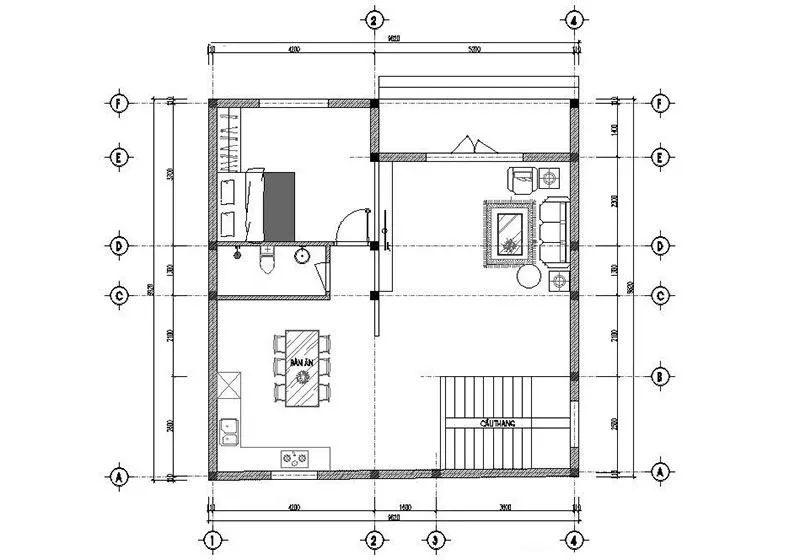 Mẫu nhà vuông 2 tầng mái thái đẹp diện tích 9x9m