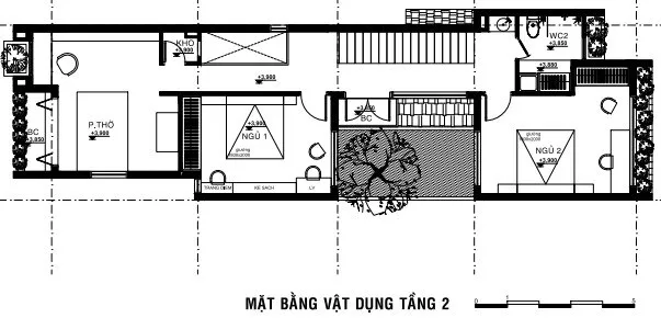 Mẫu thiết kế nhà 2.5 tầng đẹp mang hơi hướng “Hội An”