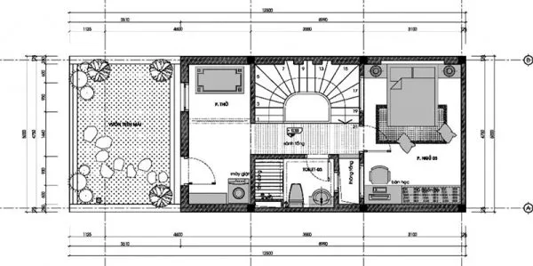 Mẫu thiết kế nhà 3 tầng 5×15 phối cảnh kiến trúc độc đáo tại Sài Gòn