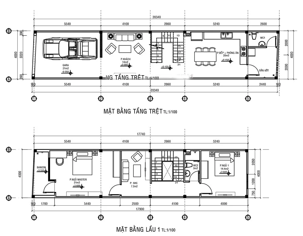 Mẫu thiết kế nhà 4x20m 3 tầng đẹp toàn diện cả trong lẫn ngoài