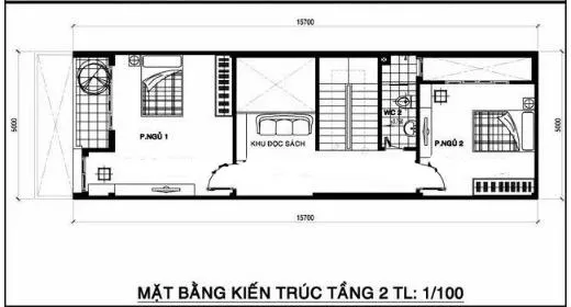 Mẫu thiết kế nhà ống 1 trệt 1 lầu 1 tum hot nhất năm