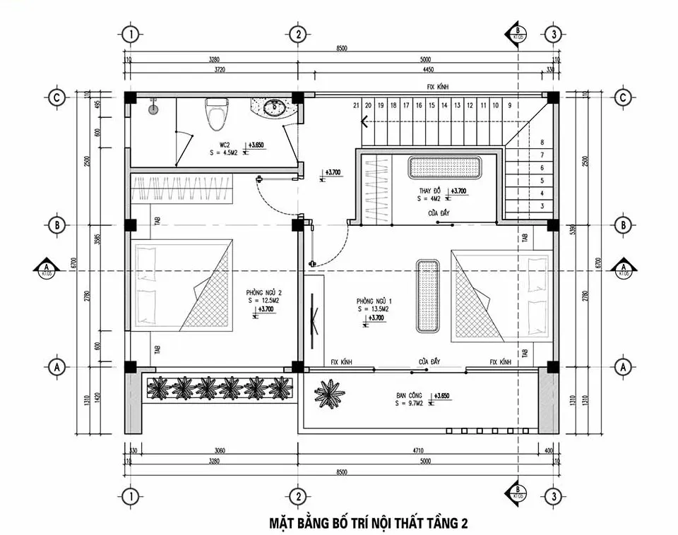 Mê mẩn 10 mẫu nhà 2 tầng mặt tiền 9m sang trọng đẳng cấp