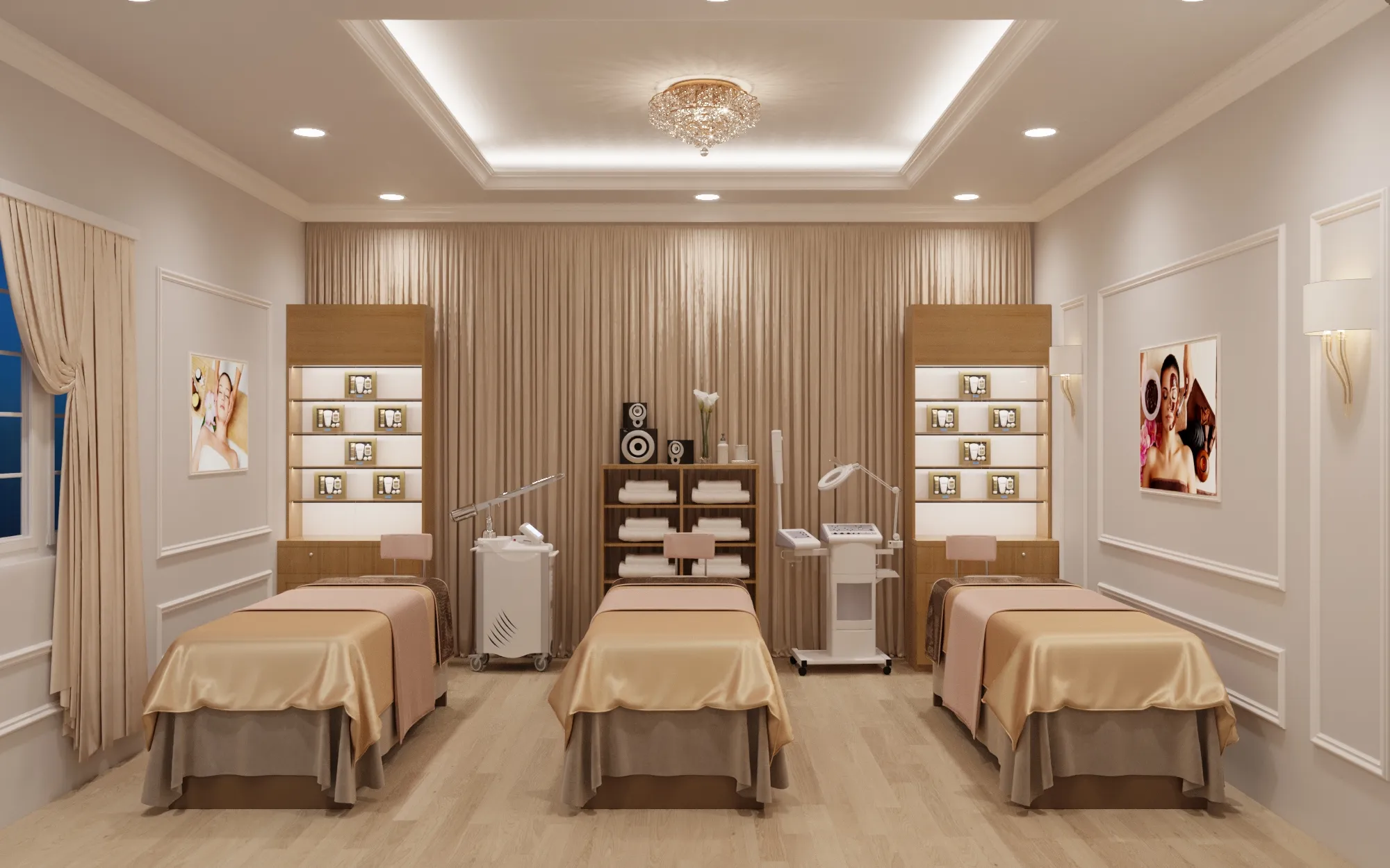 Mô hình thiết kế nội thất spa mini đẹp, vừa túi tiền