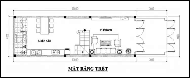 Ngắm mẫu nhà lệch tầng 4×12 1 trệt 1 lầu với chi phí đầu tư hợp lý