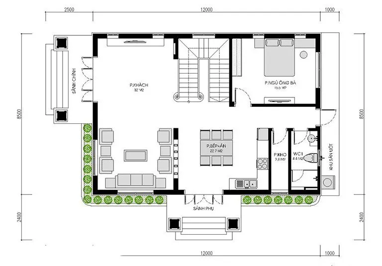 Ngắm nhìn 5 mẫu nhà 2 tầng 8x12m sang trọng ai cũng muốn sở hữu