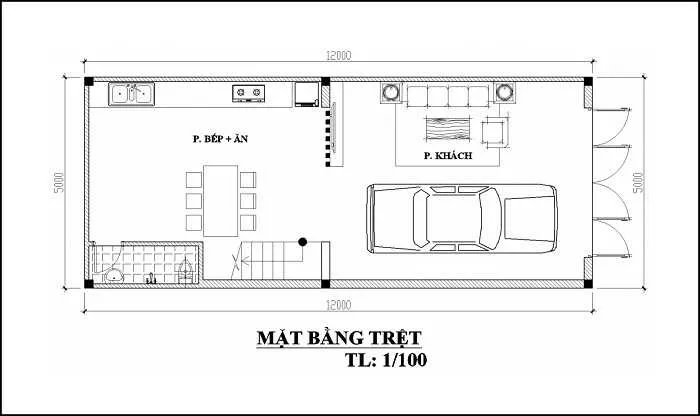 Ngây ngất trước 5 thiết kế nhà 2 tầng 60m2 5x12m đẹp và tiết kiệm chi phí